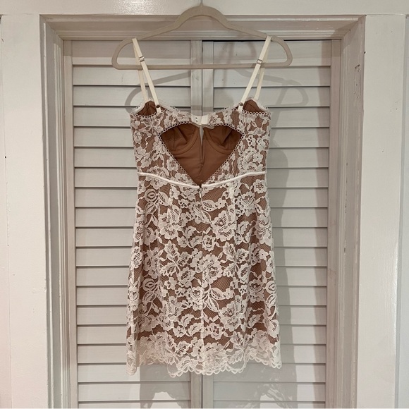 For Love & Lemons White Lace Bustier Mini Dress Size medium - Picture 5 of 8